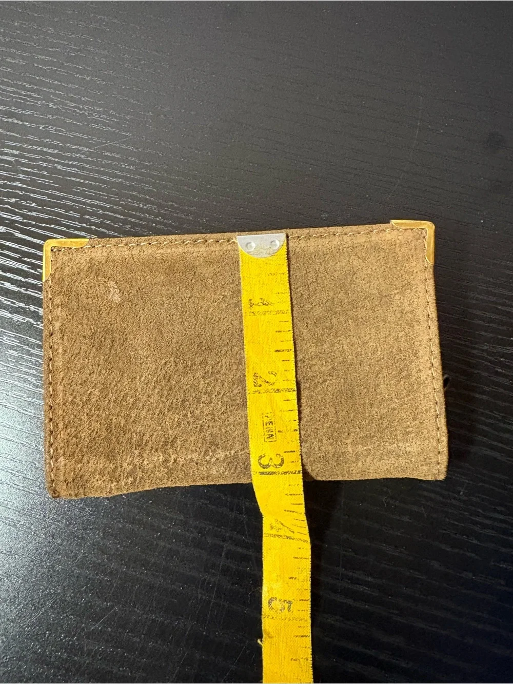 Vintage English Leather Brown Suede Zip Around Mini Photo Album
